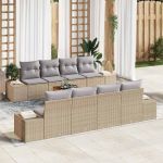 Set de Canapele pentru Grădină 7 pcs Bej, gri deschis GartenMobel Dekor