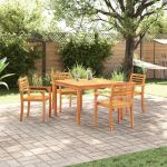Set de dining pentru grădină 5 pcs Maro 110 x 110 x 75 cm GartenMobel Dekor