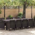 Set de masă pentru grădină 13 pcs Maro 300 x 100 x 73 cm GartenMobel Dekor