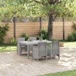 Set de dining pentru grădină 5 pcs Gri deschis GartenMobel Dekor