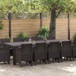 Set de masă de grădină cu perne 13 pcs Maro și Antracit GartenMobel Dekor