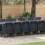Set de mese pentru grădină 17 pcs Antracit 16-Persoane GartenMobel Dekor
