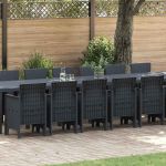 Set de mese pentru grădină 17 pcs Antracit 16-Persoane Metal GartenMobel Dekor