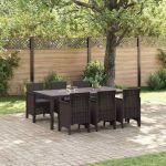Set mese grădină 7 pcs Maro 200 x 100 x 73 cm Polipropilenă GartenMobel Dekor