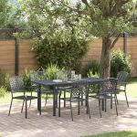 Set dining grădină Manual 7 pcs Antracit Standard Metal GartenMobel Dekor