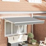 Awning Electric Alb 3 x 2 m Aluminiu, țesătură din poliester GartenMobel Dekor