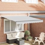 Awning manual Manual Antracit 3 x 2,5 m Poliester & Metal GartenMobel Dekor