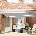Markiză Manuală Manual Alb 4 x 2 m Aluminiu, țesătură GartenMobel Dekor