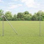 Set Stâlpi pentru Gard Manual 7 pcs Argintiu Ø32mm 210 cm GartenMobel Dekor