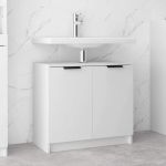 Dulap de baie, alb, 64,5x33,5x59 cm, lemn compozit GartenMobel Dekor