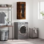 Dulap montat pe perete, stejar fumuriu, 34,5x34x90 cm GartenMobel Dekor