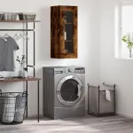 Dulap montat pe perete, stejar fumuriu, 34,5x34x90 cm GartenMobel Dekor