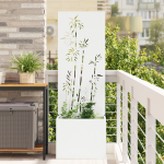 Ghiveci de Grădină cu Panou Decorativ Alb 50 x 140 cm GartenMobel Dekor