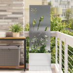 Ghiveci de Grădină cu Panou Decorativ Argintiu 50 x 140 cm GartenMobel Dekor