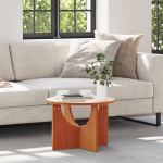 Masă de cafea Maro 50 x 50 x 35 cm Lemn de brad solid GartenMobel Dekor