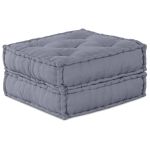 Canapea puf modulară 2 locuri, convertibilă, gri, textil GartenMobel Dekor