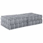 Canapea puf modulară 2 locuri, convertibilă, gri deschis textil GartenMobel Dekor