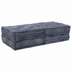 Canapea puf modulară 2 locuri, convertibilă, indigo, textil GartenMobel Dekor