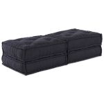 Fotolii puf modulare, 2 buc., antracit, textil GartenMobel Dekor