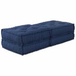 Fotolii puf modulare, 2 buc., indigo, textil GartenMobel Dekor