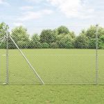 Set de Stâlpi de Gard Argintiu 1.5 x 10 m Oțel galvanizat GartenMobel Dekor
