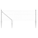 Set de Stâlpi de Gard Argintiu 25 x 0.4 m Oțel galvanizat GartenMobel Dekor