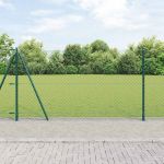 Set de Stâlpi de Gard Argintiu 25 x 1.2 m Oțel Galvanizat GartenMobel Dekor