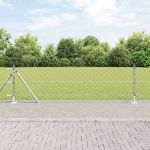 Set de Stâlpi de Gard Argintiu 10 x 0.6 m Oțel galvanizat GartenMobel Dekor