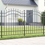 Gard de Grădină Gri 215 cm Oțel vopsit în pulbere GartenMobel Dekor