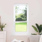 Jaluzea pentru Fereastră cu perdele Altele Manual Alb 80 x 130 cm Aluminiu GartenMobel Dekor