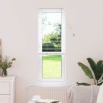 Jaluzea pentru Fereastră cu perdele Altele Manual Alb 80 x 130 cm Aluminiu GartenMobel Dekor