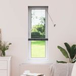 Jaluzea pentru Fereastră Gri închis 80 x 130 cm Aluminiu GartenMobel Dekor