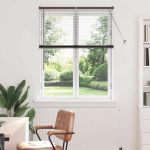 Jaluzea pentru Fereastră cu perdele Altele Manual Negru 100 x 130 cm Aluminiu GartenMobel Dekor