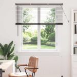 Jaluzea pentru Fereastră cu perdele Altele Manual Negru 80 x 130 cm Aluminiu GartenMobel Dekor