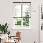 Jaluzea pentru Fereastră cu perdele Altele Manual Negru 80 x 130 cm Aluminiu GartenMobel Dekor