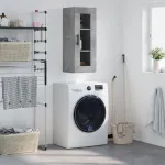 Dulap montat pe perete, gri beton, 34,5x34x90 cm GartenMobel Dekor