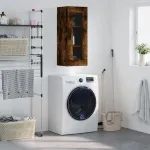 Dulap montat pe perete, stejar fumuriu, 34,5x34x90 cm GartenMobel Dekor