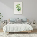 Noptiere, 2 buc., gri beton, lemn prelucrat GartenMobel Dekor