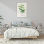 Noptiere de perete, 2 buc., gri sonoma, lemn prelucrat GartenMobel Dekor