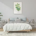 Noptiere de perete, 2 buc., gri sonoma, lemn prelucrat GartenMobel Dekor