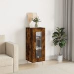 Servantă, stejar fumuriu, 34,5x34x90 cm, lemn compozit GartenMobel Dekor