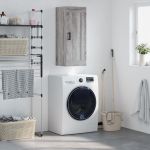 Dulap de perete, gri sonoma, 34,5x34x90 cm, lemn prelucrat GartenMobel Dekor