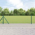 Posturi de gard cu plăci de bază 52 buc Ø32mm 70cm Oțel galvanizat GartenMobel Dekor