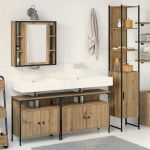 Set baie 4 piese din stejar artisan GartenMobel Dekor