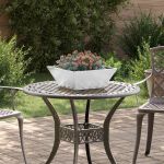 Set de ghivece pentru grădină , 5 bucăți, 40x40x15 cm, din oțel galvanizat. GartenMobel Dekor