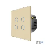 Intrerupator Cvadruplu Wi-Fi + RF433 cu Touch din Sticla LUXION SmartElectro IntelligentHouse