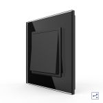 Intrerupator Simplu Mecanic Cap Cruce, 2 Module LIVOLO cu Rama din Sticla - Serie Noua SmartElectro IntelligentHouse