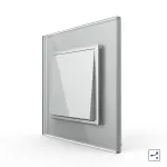 Intrerupator Simplu Mecanic si Cap Scara , 2 Module LIVOLO cu Rama din Sticla - Serie Noua SmartElectro IntelligentHouse