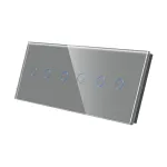 Panou Intrerupator Dublu + Dublu + Dublu cu Touch Din Sticla LUXION SmartElectro IntelligentHouse