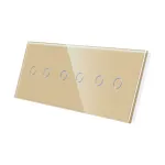 Panou Intrerupator Dublu + Dublu + Dublu cu Touch Din Sticla LUXION SmartElectro IntelligentHouse